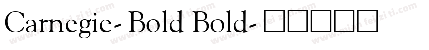 Carnegie-Bold Bold字体转换